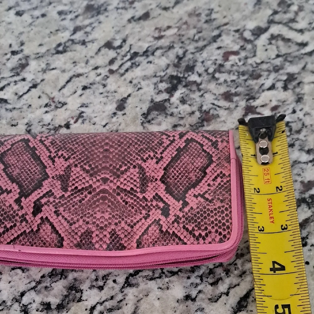 Buxton Pink Snake Print Wallet - Picture 7 of 7